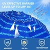 image:imageAMMSUN 7ft Heavy Duty High Wind Beach Umbrella Parasols with Sand Anchor Vent Tilt UV 50 Sun Protection Portable Outdoor Sunshade Umbrellas Carry Bag for Patio Garden Pool Backyard BlueTide Whisper Blue