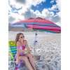 image:imageAMMSUN 7ft Heavy Duty High Wind Beach Umbrella Parasols with Sand Anchor Vent Tilt UV 50 Sun Protection Portable Outdoor Sunshade Umbrellas Carry Bag for Patio Garden Pool Backyard BlueRed Solstice