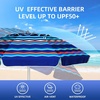 image:imageAMMSUN 7ft Heavy Duty High Wind Beach Umbrella Parasols with Sand Anchor Vent Tilt UV 50 Sun Protection Portable Outdoor Sunshade Umbrellas Carry Bag for Patio Garden Pool Backyard BlueBlue Torrent