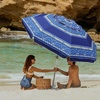 image:imageAMMSUN 7ft Heavy Duty High Wind Beach Umbrella Parasols with Sand Anchor Vent Tilt UV 50 Sun Protection Portable Outdoor Sunshade Umbrellas Carry Bag for Patio Garden Pool Backyard BlueSpray Pavilion Blue