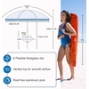 image:imageAMMSUN 7ft Heavy Duty High Wind Beach Umbrella with sand anchor Builtin Table Tray Vent Tilt Pole UPF 50 Windproof Portable Outdoor Umbrellas Carry Bag for Patio Garden Pool Backyard RedSolid Red