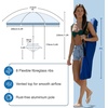 image:imageAMMSUN 7ft Heavy Duty High Wind Beach Umbrella with sand anchor Builtin Table Tray Vent Tilt Pole UPF 50 Windproof Portable Outdoor Umbrellas Carry Bag for Patio Garden Pool Backyard stripeBlue Navy