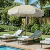 image:imageAMMSUN 7ft Patio Umbrella with Fringe Outdoor Tassel Umbrella UPF50 Premium Steel Pole and Steel Ribs Push Button Tilt BlackLight Beige