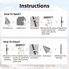 image:imageAMMSUN 7ft Patio Umbrella with Fringe Outdoor Tassel Umbrella UPF50 Premium Steel Pole and Steel Ribs Push Button Tilt BlackNavy Blue Stripes