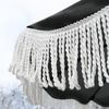 image:imageAMMSUN 7ft Patio Umbrella with Fringe Outdoor Tassel Umbrella UPF50 Premium Steel Pole and Steel Ribs Push Button Tilt BlackNoble Black