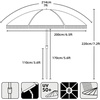 image:imageAMMSUN 7ft Patio Umbrella with Fringe Outdoor Tassel Umbrella UPF50 Premium Steel Pole and Steel Ribs Push Button Tilt BlackPink Stripe