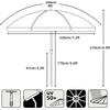 image:imageAMMSUN 8 Feet Large Beach Umbrella with Sand Anchor Heavy Duty High Wind Portable Outdoor Umbrellas UV 50 Protection Air Vent Tilt Patio Garden PoolNavy Stripes