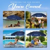 image:imageAMMSUN 8 Feet Large Beach Umbrella with Sand Anchor Heavy Duty High Wind Portable Outdoor Umbrellas UV 50 Protection Air Vent Tilt Patio Garden PoolNavy