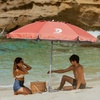 image:imageAMMSUN 8 Feet Large Beach Umbrella with Sand Anchor Heavy Duty High Wind Portable Outdoor Umbrellas UV 50 Protection Air Vent Tilt Patio Garden PoolRed