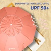 image:imageAMMSUN 8 Feet Large Beach Umbrella with Sand Anchor Heavy Duty High Wind Portable Outdoor Umbrellas UV 50 Protection Air Vent Tilt Patio Garden PoolRed