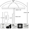 image:imageAMMSUN 8 Feet Large Beach Umbrella with Sand Anchor Heavy Duty High Wind Portable Outdoor Umbrellas UV 50 Protection Air Vent Tilt Patio Garden PoolRed Blue Stripes