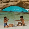 image:imageAMMSUN 8 Feet Large Beach Umbrella with Sand Anchor Heavy Duty High Wind Portable Outdoor Umbrellas UV 50 Protection Air Vent Tilt Patio Garden PoolTeal