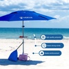 image:imageAMMSUN 8ft Large Beach Umbrellas for Sand with Sand Anchor Air Vent hookDark Blue