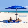image:imageAMMSUN 8ft Large Beach Umbrellas for Sand with Sand Anchor Air Vent hookDark Blue
