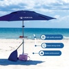image:imageAMMSUN 8ft Large Beach Umbrellas for Sand with Sand Anchor Air Vent hookNavy