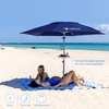 image:imageAMMSUN 8ft Large Beach Umbrellas for Sand with Sand Anchor Air Vent hookNavy