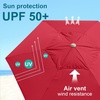 image:imageAMMSUN 8ft Large Beach Umbrellas for Sand with Sand Anchor Air Vent hookRed