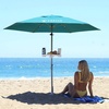 image:imageAMMSUN 8ft Large Beach Umbrellas for Sand with Sand Anchor Air Vent hookTeal