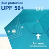 image:imageAMMSUN 8ft Large Beach Umbrellas for Sand with Sand Anchor Air Vent hookTeal