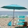 image:imageAMMSUN 8ft Large Beach Umbrellas for Sand with Sand Anchor Air Vent hookTeal