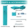 image:imageAMMSUN 8ft Large Beach Umbrellas for Sand with Sand Anchor Air Vent hookTeal