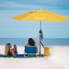 image:imageAMMSUN 8ft Large Beach Umbrellas for Sand with Sand Anchor Air Vent hookYellow