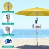 image:imageAMMSUN 8ft Large Beach Umbrellas for Sand with Sand Anchor Air Vent hookYellow
