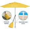 image:imageAMMSUN 8ft Large Beach Umbrellas for Sand with Sand Anchor Air Vent hookYellow