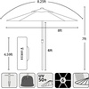 image:imageAMMSUN 8ft Large Beach Umbrellas for Sand with Sand Anchor Air Vent hookYellow