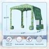 image:imageAMMSUN Beach Cabana 6565 Beach Canopy Easy Set up and Take Down Cabana Tent with Sand Pockets Instant Sun Shade with Side Wall Coral TropicalDazzling Banana