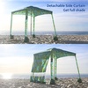 image:imageAMMSUN Beach Cabana 6565 Beach Canopy Easy Set up and Take Down Cabana Tent with Sand Pockets Instant Sun Shade with Side Wall Coral TropicalDazzling Banana