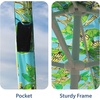 image:imageAMMSUN Beach Cabana 6565 Beach Canopy Easy Set up and Take Down Cabana Tent with Sand Pockets Instant Sun Shade with Side Wall Coral TropicalDazzling Banana