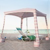 image:imageAMMSUN Beach Cabana 6565 Beach Canopy Easy Set up and Take Down Cabana Tent with Sand Pockets Instant Sun Shade with Side Wall Coral TropicalElegant Pink