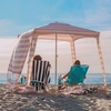 image:imageAMMSUN Beach Cabana 6565 Beach Canopy Easy Set up and Take Down Cabana Tent with Sand Pockets Instant Sun Shade with Side Wall Coral TropicalElegant Pink