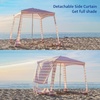 image:imageAMMSUN Beach Cabana 6565 Beach Canopy Easy Set up and Take Down Cabana Tent with Sand Pockets Instant Sun Shade with Side Wall Coral TropicalElegant Pink