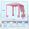 image:imageAMMSUN Beach Cabana 6565 Beach Canopy Easy Set up and Take Down Cabana Tent with Sand Pockets Instant Sun Shade with Side Wall Coral TropicalPink Leaf