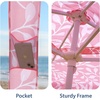 image:imageAMMSUN Beach Cabana 6565 Beach Canopy Easy Set up and Take Down Cabana Tent with Sand Pockets Instant Sun Shade with Side Wall Coral TropicalPink Leaf
