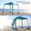 image:imageAMMSUN Beach Cabana 6565 Beach Canopy Easy Set up and Take Down Cabana Tent with Sand Pockets Instant Sun Shade with Side Wall Coral TropicalRoyal Turquoise