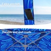 image:imageAMMSUN Beach Cabana 6565 Beach Canopy Easy Set up and Take Down Cabana Tent with Sand Pockets Instant Sun Shade with Side Wall Coral TropicalSea Flow