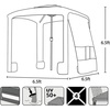 image:imageAMMSUN Beach Cabana 6565 Beach Canopy Easy Set up and Take Down Cabana Tent with Sand Pockets Instant Sun Shade with Side Wall Coral TropicalSea Flow