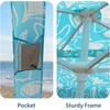 image:imageAMMSUN Beach Cabana 6565 Beach Canopy Easy Set up and Take Down Cabana Tent with Sand Pockets Instant Sun Shade with Side Wall Coral TropicalTropical Aqua