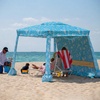 image:imageAMMSUN Beach Cabana 6565 Beach Canopy Easy Set up and Take Down Cabana Tent with Sand Pockets Instant Sun Shade with Side Wall Coral TropicalTropical Aqua