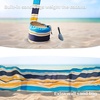 image:imageAMMSUN Beach Cabana 6565 Beach Canopy Easy Set up and Take Down Cabana Tent with Sand Pockets Instant Sun Shade with Side Wall Coral TropicalVibrant Stripe