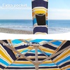 image:imageAMMSUN Beach Cabana 6565 Beach Canopy Easy Set up and Take Down Cabana Tent with Sand Pockets Instant Sun Shade with Side Wall Coral TropicalVibrant Stripe