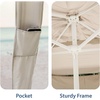 image:imageAMMSUN Beach Cabana 6565 Beach Canopy Easy Set up and Take Down Cabana Tent with Sand Pockets Instant Sun Shade with Side Wall Coral TropicalVintage Beige