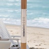 image:imageAMMSUN Beach Umbrella With Fringe 65ft Boho With Premium Wood Pole amp Carry Bag UPF 50 for Outdoor Holiday Gentle Pink