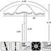 image:imageAMMSUN Beach Umbrella With Fringe 65ft Boho With Premium Wood Pole amp Carry Bag UPF 50 for Outdoor Holiday Gentle Pink
