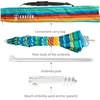 image:imageAMMSUN Beach Umbrellas for Sand Heavy Duty Wind Portable 65ftActive Sunfire