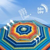 image:imageAMMSUN Beach Umbrellas for Sand Heavy Duty Wind Portable 65ftActive Sunfire