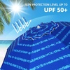 image:imageAMMSUN Beach Umbrellas for Sand Heavy Duty Wind Portable 65ftSilence Blue